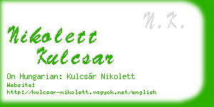 nikolett kulcsar business card
